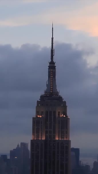 Небоскрёб Манхэттене Нью Йорк Сша — стоковое видео