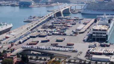 İspanya 'nın Barselona şehrinin hava manzarası 