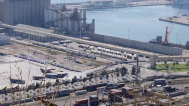 İspanya 'nın Barselona şehrinin hava manzarası 