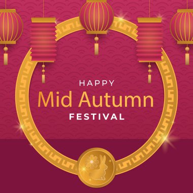 Sonbahar ortası festivalinin kutlama temsilcisi illüstrasyonu için mezuniyet yazıları belirlendi.