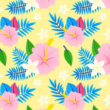 El çizimi Hawai gömleği desen tasarımı Vektör illüstrasyonu.