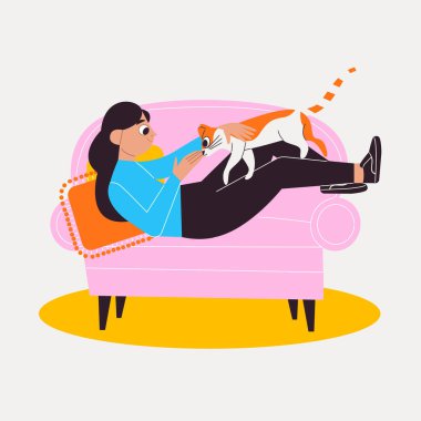 Uluslararası Kedi Günü Kutlama Vektörü illüstrasyonu için Düz Çizim.