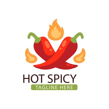 El çizimi baharatlı logo şablonu Vektör çizimi.