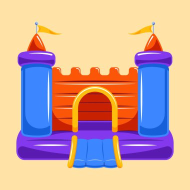 El çizimi zıplama evi vektör illüstrasyonu