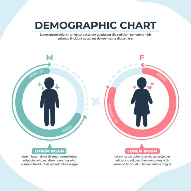 Nüfus grafiği tasarım şablonu Vektör illüstrasyonu