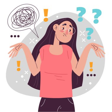 Vektör illüstrasyonunu silkeleyen düz illüstrasyonlu kişi