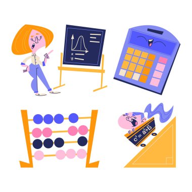 Retro Karikatür Etiketleri Vektör Resmini Ayarla