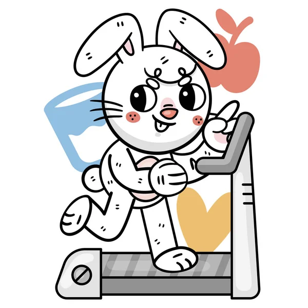 Ronnie Bunny Self Care Adesivos Set Vector Ilustração —  Vetores de Stock