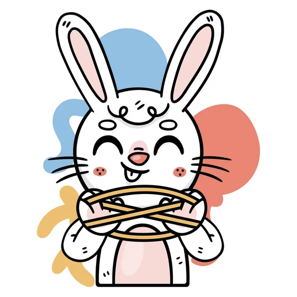 Ronnie Bunny传统儿童游戏Stickers集向量说明 — 图库矢量图片