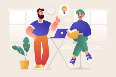 Düz Tasarım İllüstrasyon Vektörü İllüstrasyonu