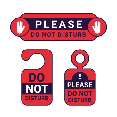 El Çizimi Rahatsız Edici Etiket İllüstrasyon Vektörü İllüstrasyonu