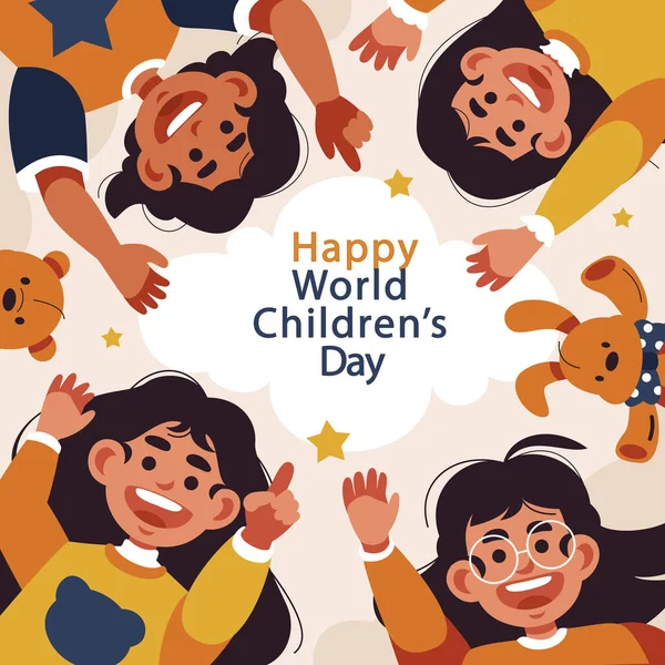 Célébration Journée Mondiale Des Enfants Isolés Sur Fond Blanc Illustration Vecteurs De Stock Libres De Droits