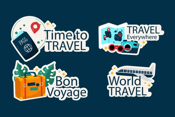 Travel stickers background Stock Photos, Royalty Free Travel