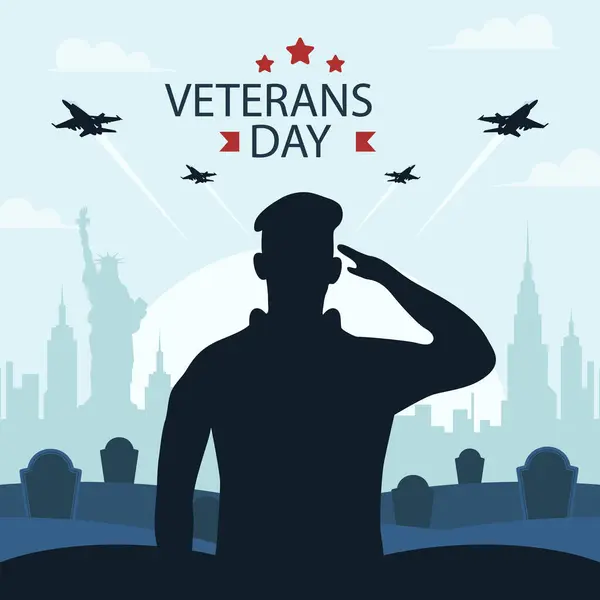 Us Veterans Day Holiday Isolated On White Background. Vector Illustration In Flat Style