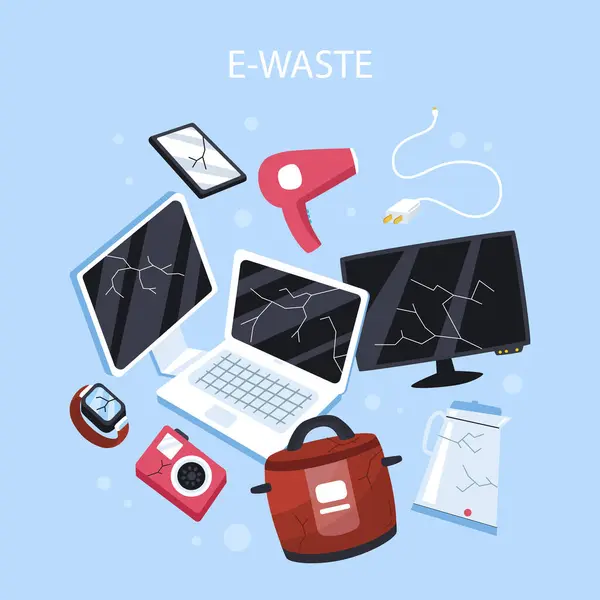 Laptoplar, bilgisayarlar, cihazlar ve iletişim cihazları da dahil olmak üzere çeşitli elektronik cihazlar masanın üzerine saçılmış durumda.