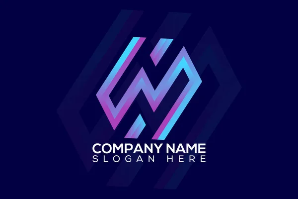 Carta Ícone Design Logotipo Criativo — Vetor de Stock