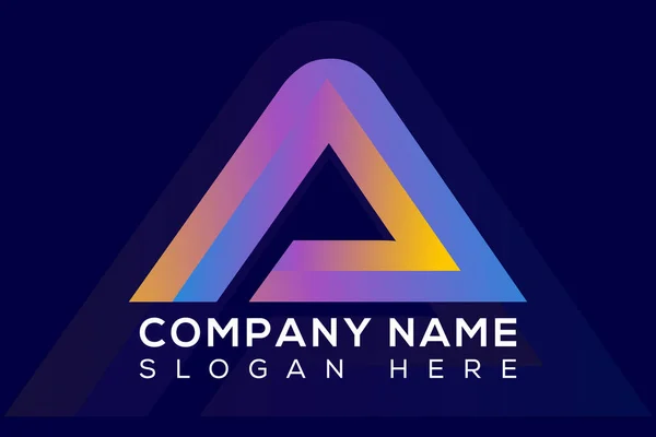 Carta Ícone Design Logotipo — Vetor de Stock