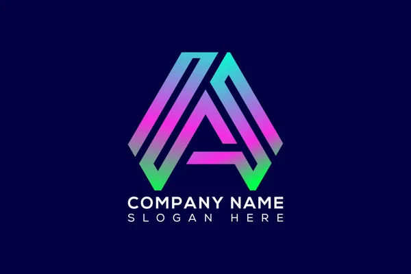 Carta Ícone Design Logotipo Criativo — Vetor de Stock
