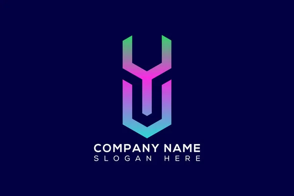 Letra Ícone Design Logotipo — Vetor de Stock