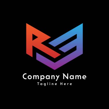 RM harfli yaratıcı logo tasarımı