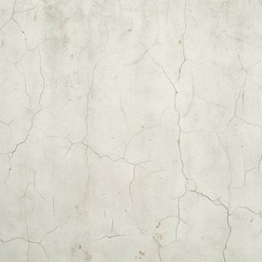 Kırık beyaz beton duvar dokusu, ince çatlaklar ve yıpranmış yüzey.