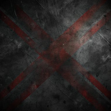 Geometrik çizikler ve endüstriyel yüzeyi olan Koyu Grunge desenli Duvar