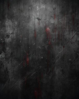 Geometrik çizikler ve endüstriyel yüzeyi olan Koyu Grunge desenli Duvar