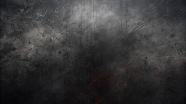 Geometrik çizikler ve endüstriyel yüzeyi olan Koyu Grunge desenli Duvar