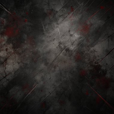 Geometrik çizikler ve endüstriyel yüzeyi olan Koyu Grunge desenli Duvar