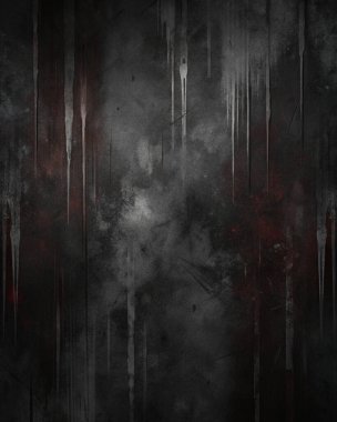 Geometrik çizikler ve endüstriyel yüzeyi olan Koyu Grunge desenli Duvar