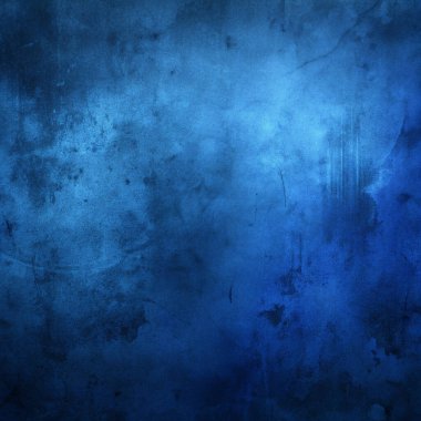 Çizikli Grunge Mavi Duvar dokusu, Solmuş Lekeler ve Soyut Işık