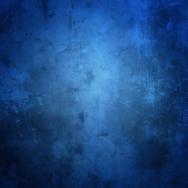 Çizikli Grunge Mavi Duvar dokusu, Solmuş Lekeler ve Soyut Işık