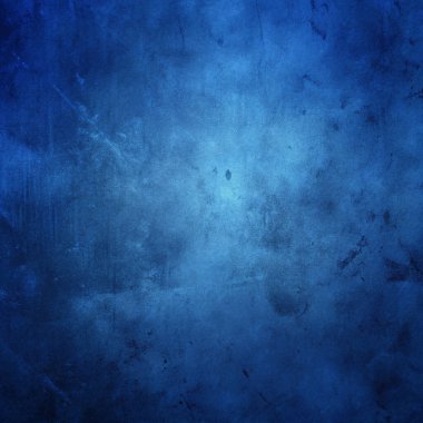 Çizikli Grunge Mavi Duvar dokusu, Solmuş Lekeler ve Soyut Işık