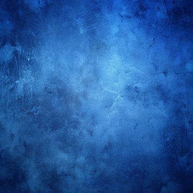 Çizikli Grunge Mavi Duvar dokusu, Solmuş Lekeler ve Soyut Işık