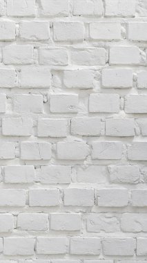 Temiz yüzeyi ve ince havan hatları olan beyaz tuğla duvar dokusu