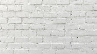 Temiz yüzeyi ve ince havan hatları olan beyaz tuğla duvar dokusu