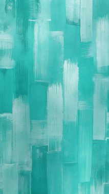 Desenli Boya Katmanları ile Soyut Teal Fırça Vuruşu Arkaplanı