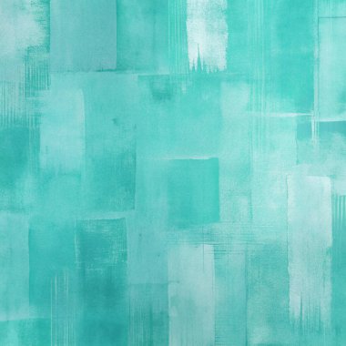 Desenli Boya Katmanları ile Soyut Teal Fırça Vuruşu Arkaplanı