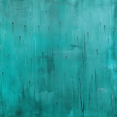 Sanatsal Arkaplan İçin Siyah Damlalı Teal Soyut Grunge Dokusu