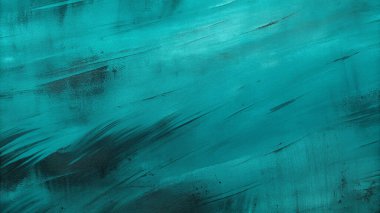 Sanatsal Arkaplan İçin Siyah Damlalı Teal Soyut Grunge Dokusu