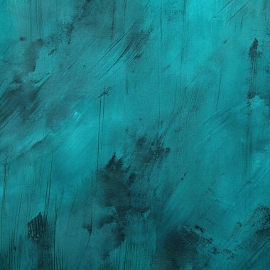 Sanatsal Arkaplan İçin Siyah Damlalı Teal Soyut Grunge Dokusu