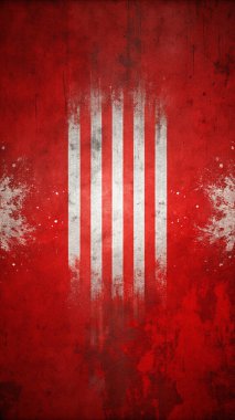 Grunge Kırmızı ve Beyaz Çizgili Görünüşlü Arka plan