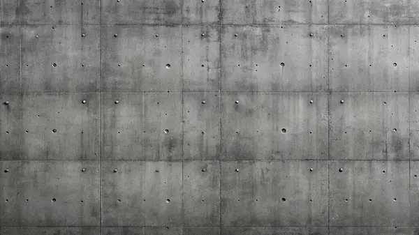 Yatay Çizgilerle Beton Duvar ve Matkap Deliklerinin Izgara Deseni