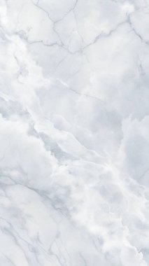 İnce gri damarları ve yumuşak bulut desenleri olan zarif beyaz mermer dokusu