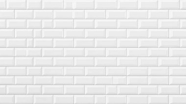 Beyaz Metro Döşeme Duvarı İç Modeller İçin Temiz Minimalist Desen