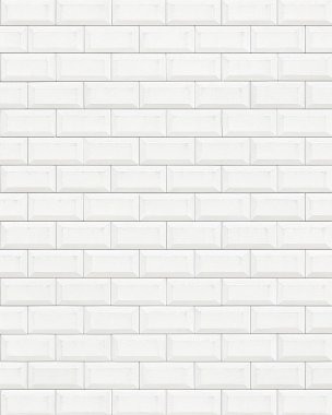 Beyaz Metro Döşeme Duvarı İç Modeller İçin Temiz Minimalist Desen