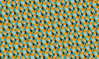 Farklı aksesuarlara sahip renkli arkaplan