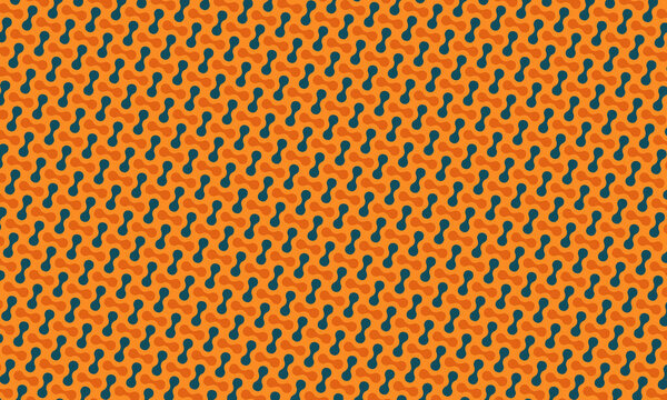 оранжевый и черный фон. бесшовная текстура с небольшими кружками, узором, векторной иллюстрацией.