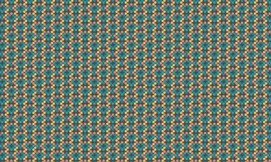 Sıkıca paketlenmiş renkli noktalarla enerji dolu dikişsiz daireler, tekstil, dijital tasarım ve modern dekoratif projeler için mükemmel..