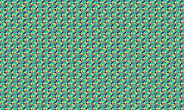 Sıkıca paketlenmiş renkli noktalarla enerji dolu dikişsiz daireler, tekstil, dijital tasarım ve modern dekoratif projeler için mükemmel..